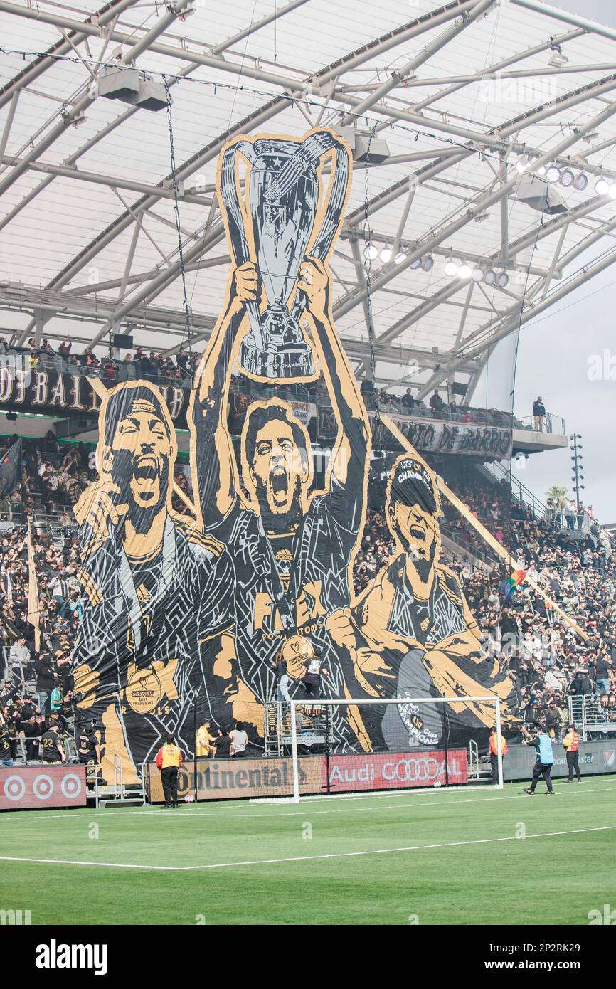 Los Angeles, California, USA. 4th Mar, 2023. LAFC's supporters section
