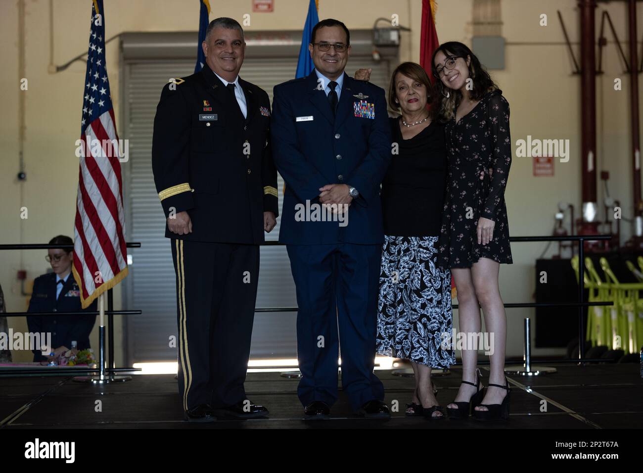 From left, U.S. Army Brig. Gen. Miguel A. Mendez, acting adjutant ...