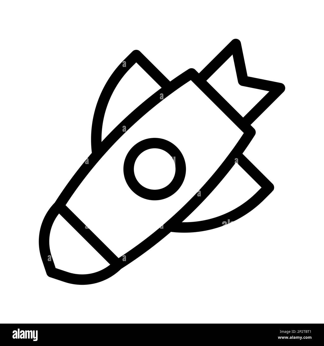 missile icon outline style military illustration vector army element ...