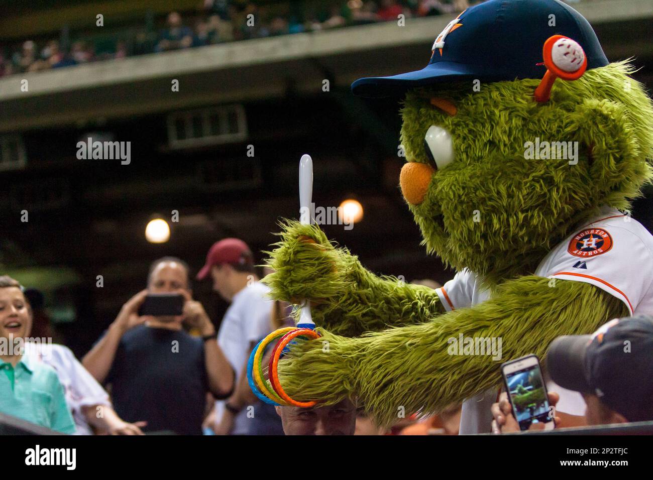 Houston Astros mascot, Orbit at the MLB game between the Houston Astros and  the New York Mets on Tuesday, June 21, 2022 at Minute Maid Park in Houston  Stock Photo - Alamy