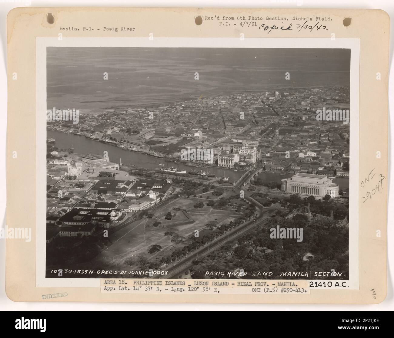 Philippine Island - Manila, Aerial Photograph Stock Photo - Alamy