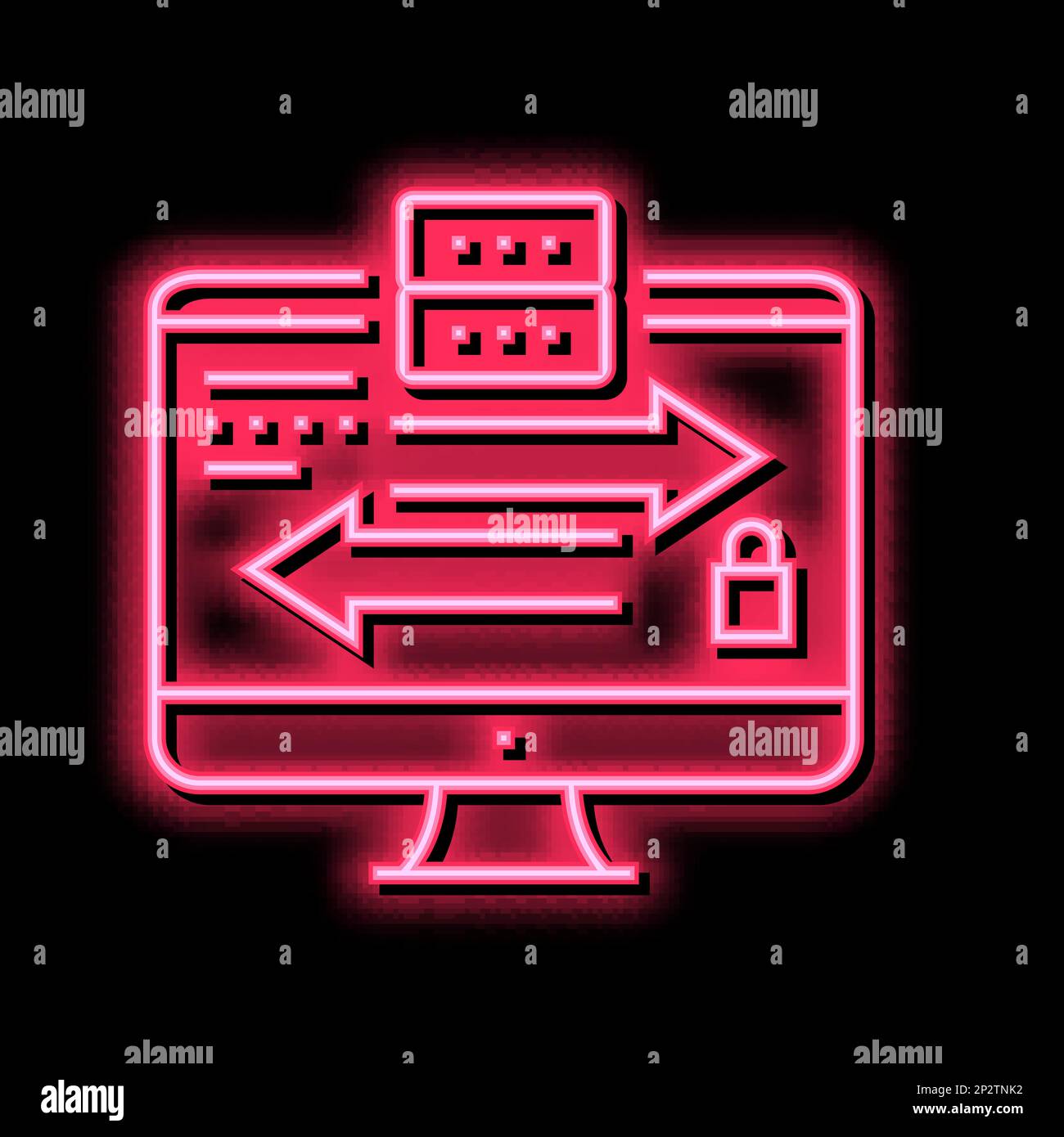 data exchange between servers color icon vector illustration Stock ...
