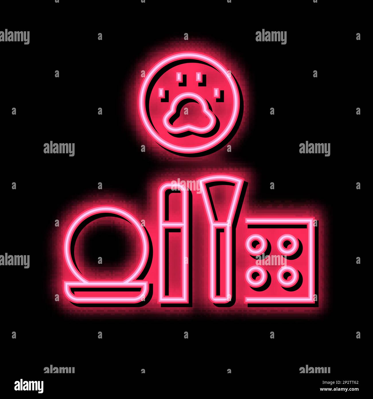 cosmetics test on animal neon glow icon illustration Stock Vector Image ...