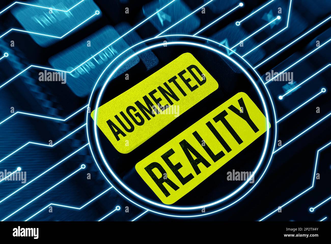 Hand writing sign Augmented Reality. Business concept technology that ...
