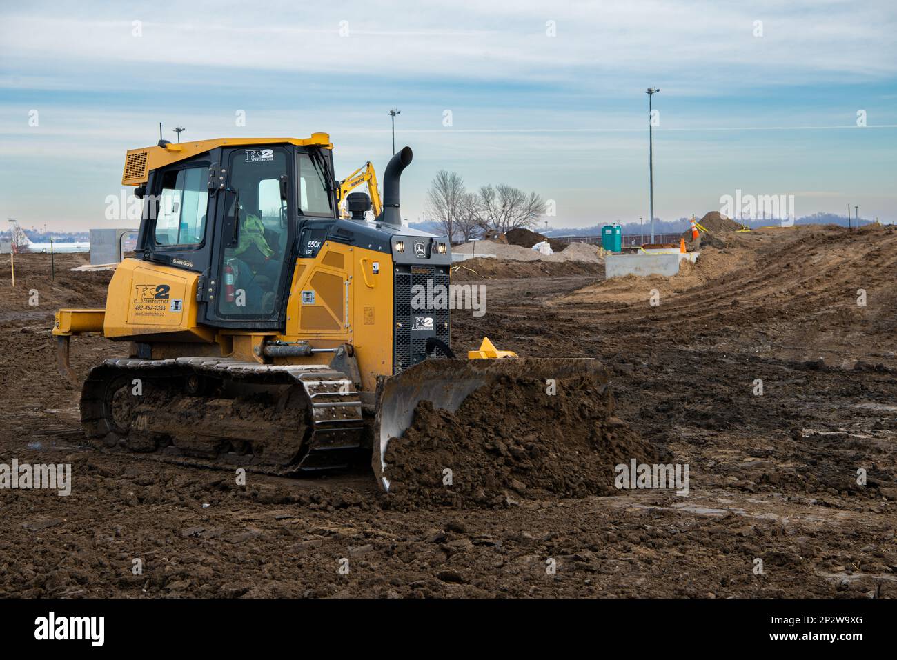 Construction continues at Offutt Air Force Base, Neb., Jan. 11, 2023