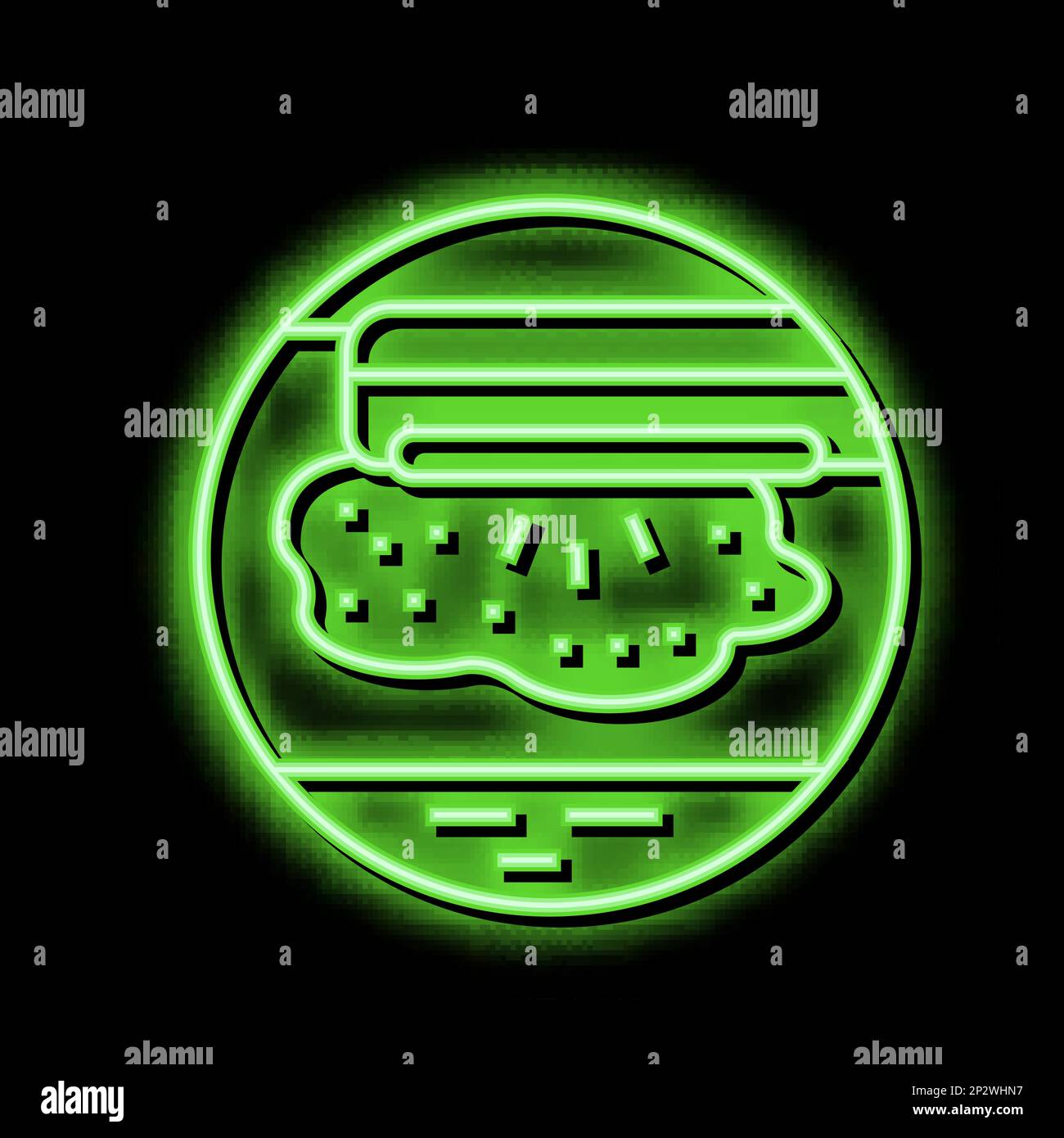 phototherapy treat neon glow icon illustration Stock Vector