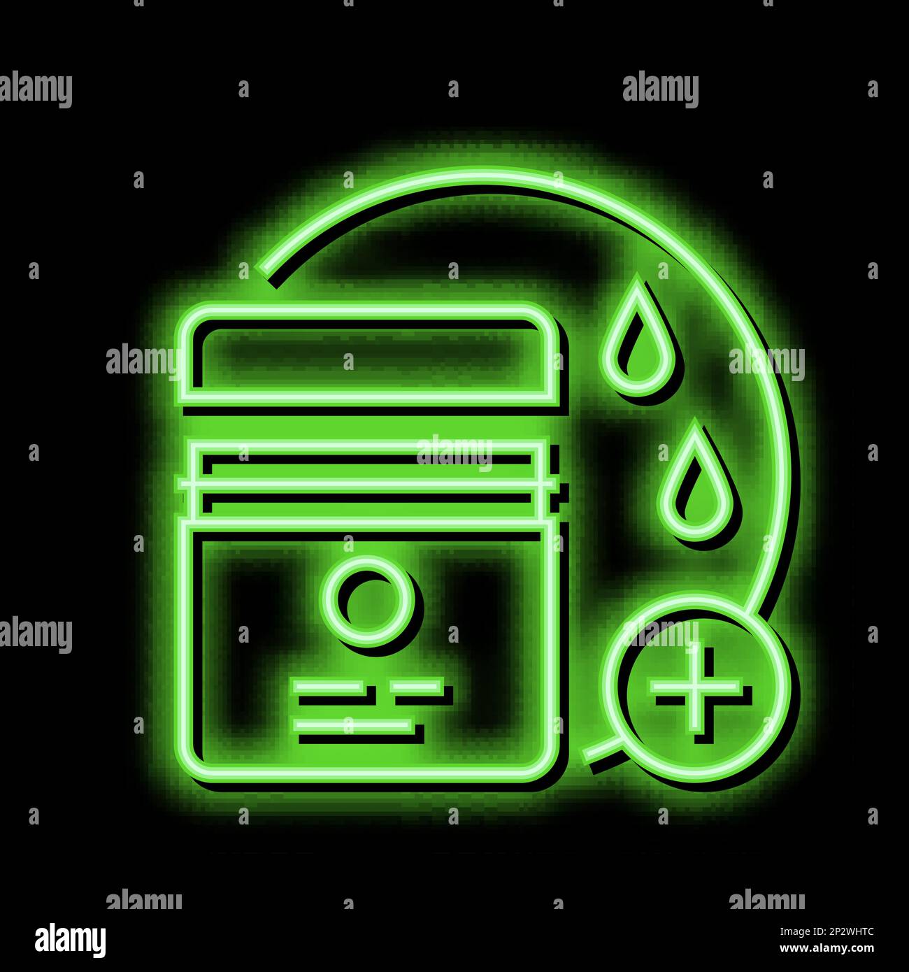 moisturizing cream neon glow icon illustration Stock Vector