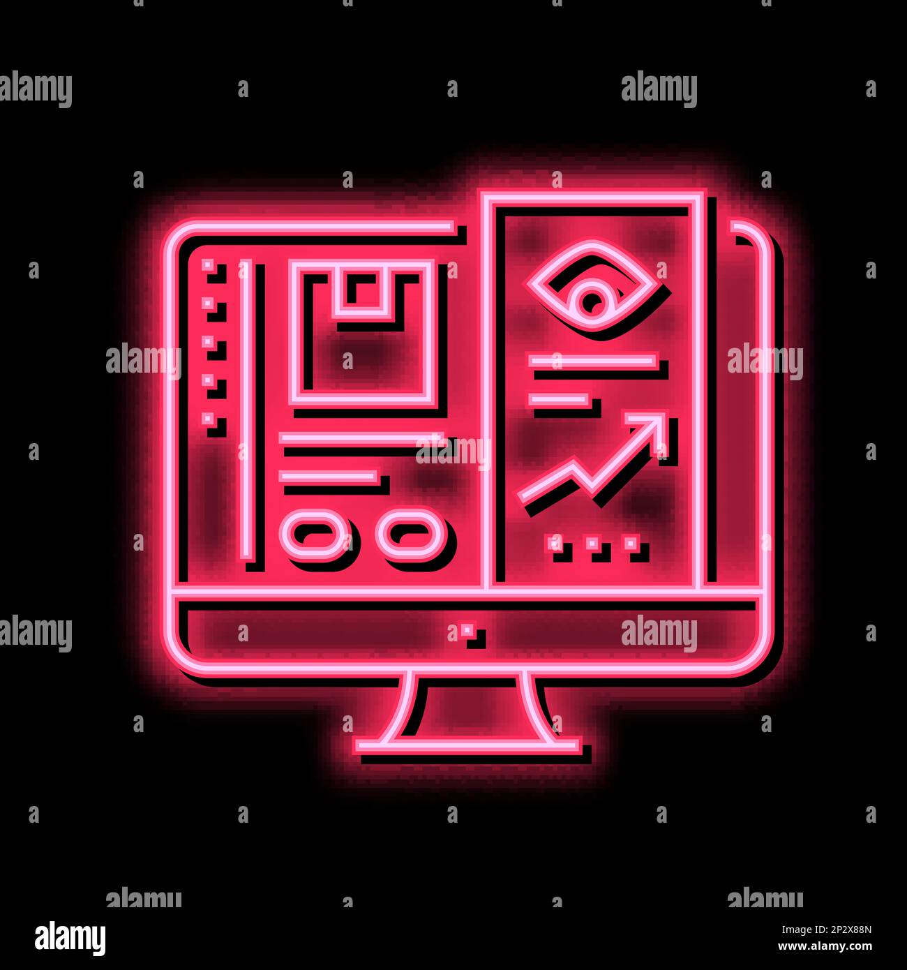 online review neon glow icon illustration Stock Vector Image & Art - Alamy