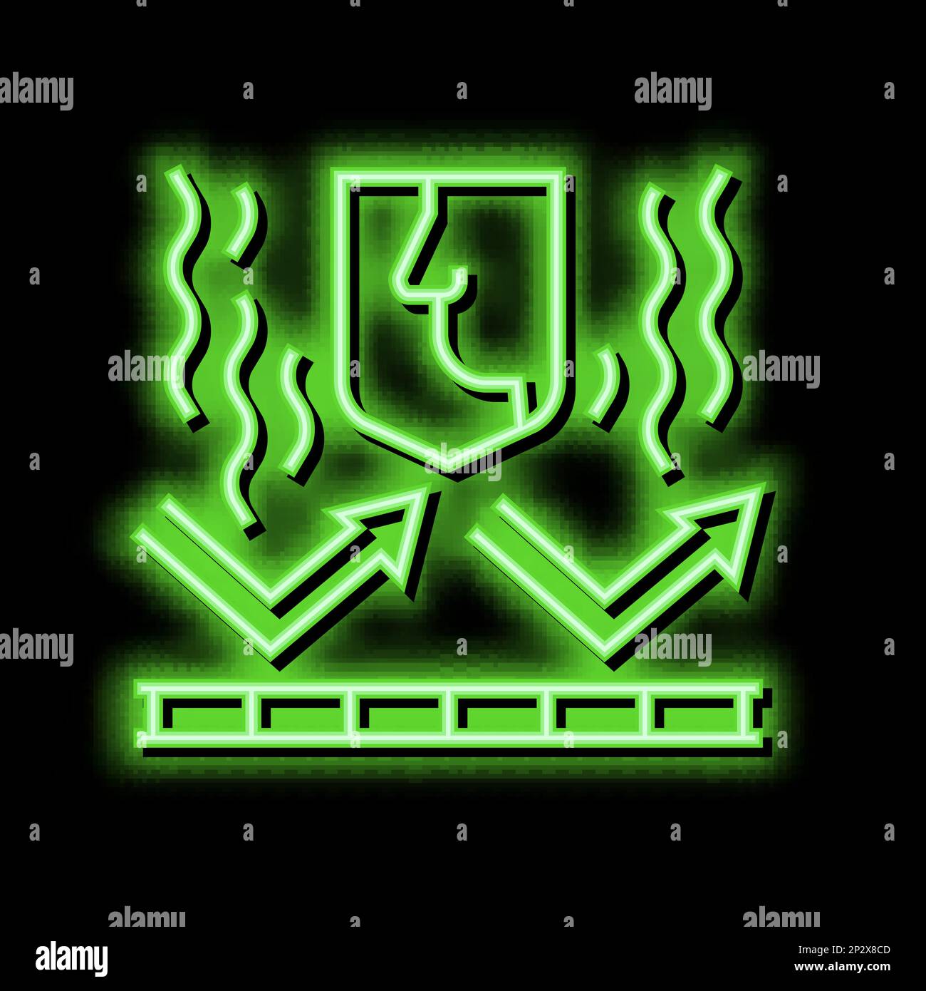 smell protect layer neon glow icon illustration Stock Vector Image ...