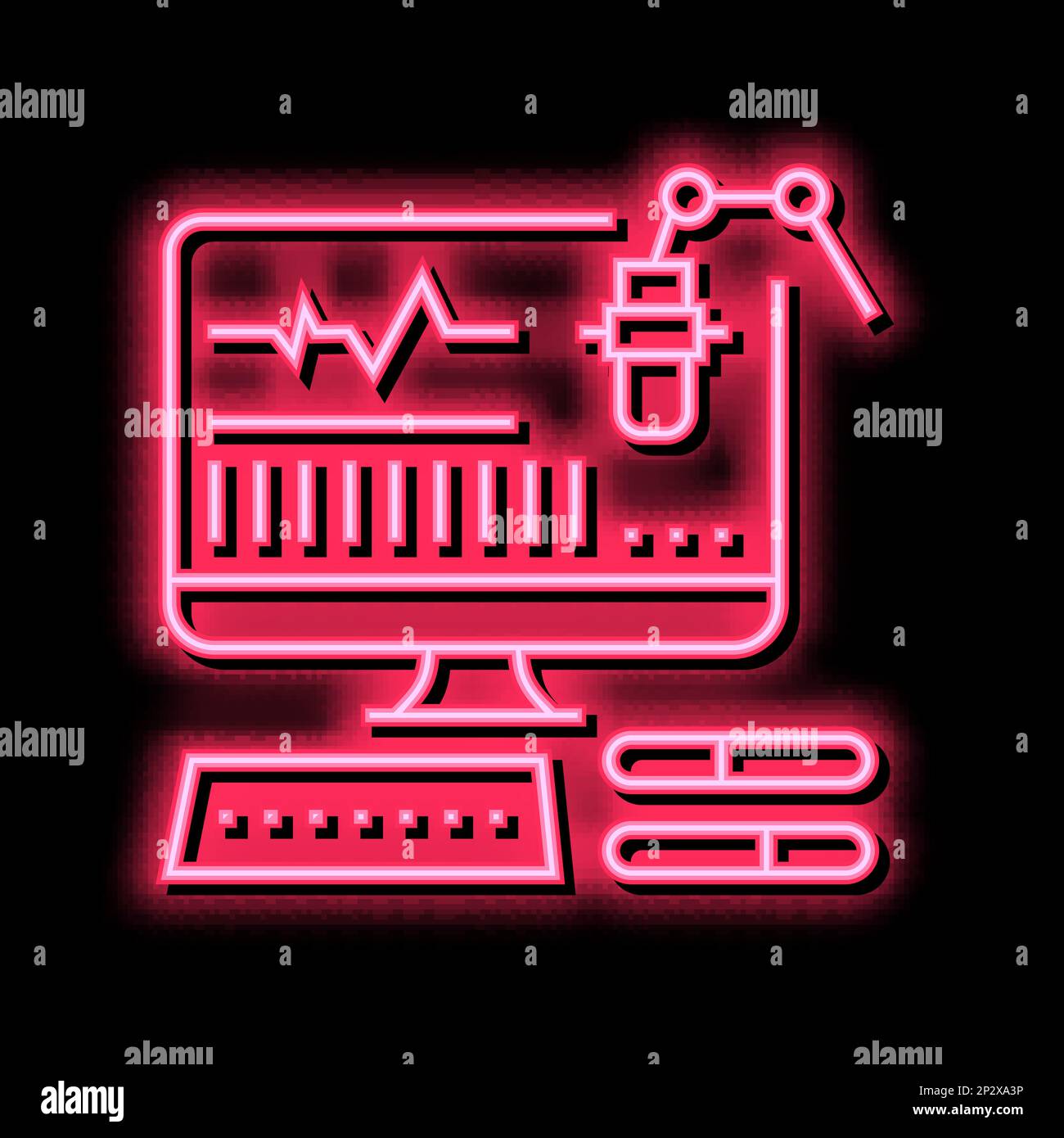 equipment radio studio neon glow icon illustration Stock Vector Image ...