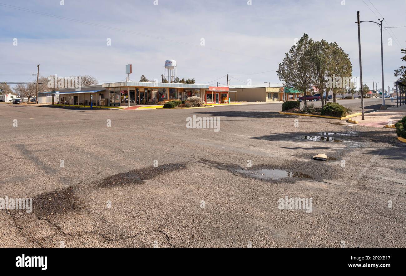 View of Main Street in Denver City, Texas, USA Stock Photo Alamy