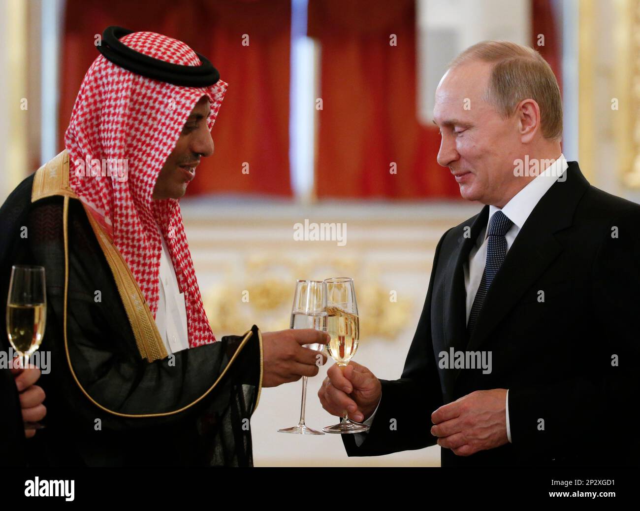 Russian President Vladimir Putin toasts Saudi Arabia's Ambassador ...