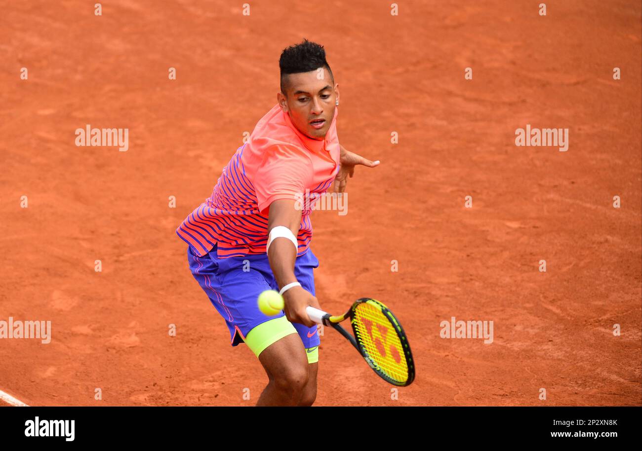Nick KYRGIOS - 25.05.2015 - Jour 2 - Roland Garros 2015.Photo : Dave Winter  / Icon Sport (Cal Sport Media via AP Images Stock Photo - Alamy