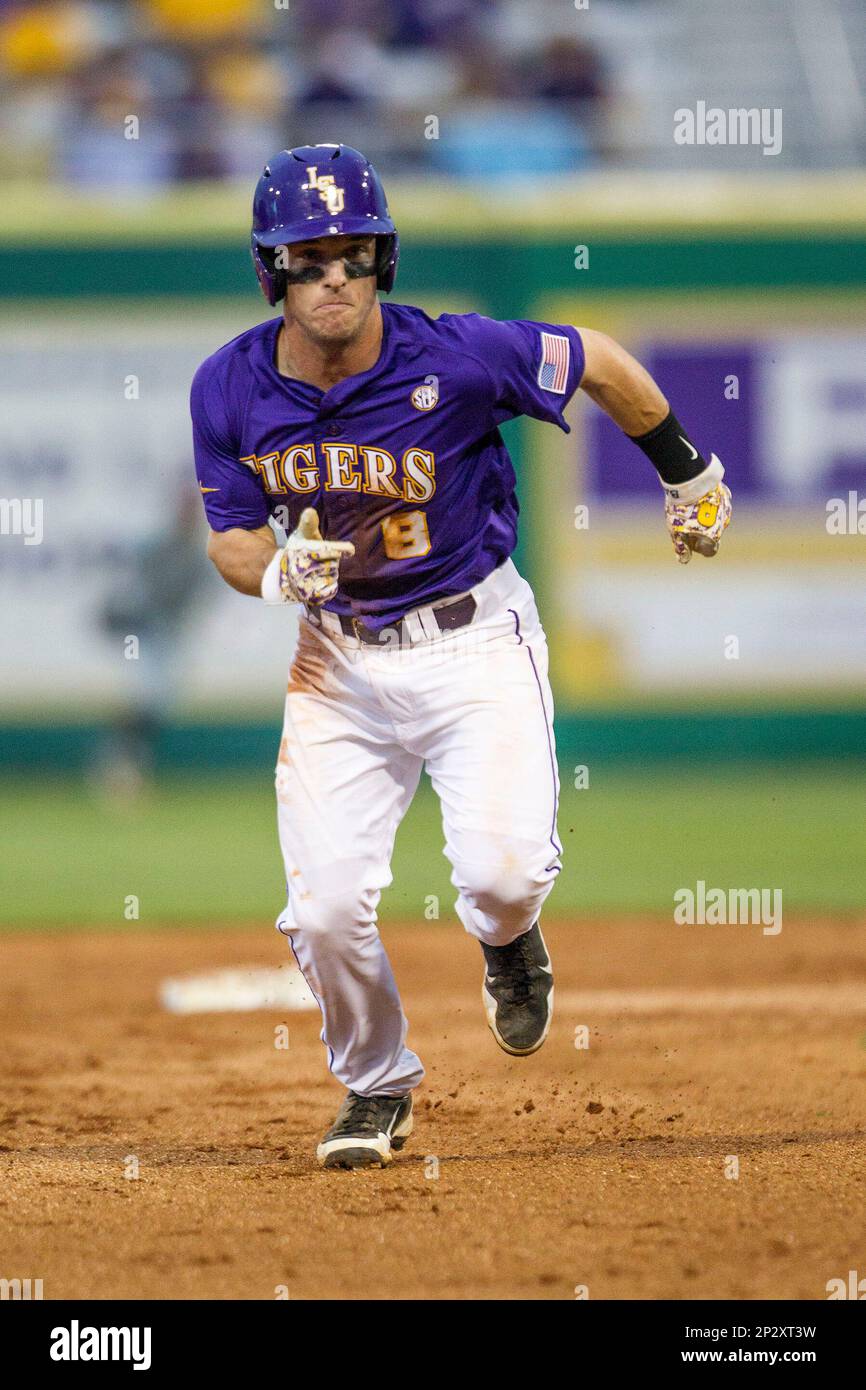 LSU Tigers shortstop Alex Bregman #30 at bat against the Auburn