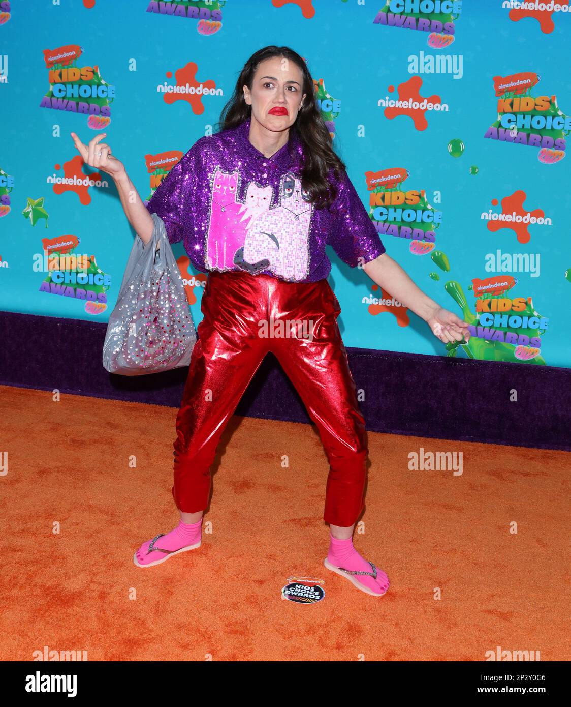 Miranda Sings arrives at The 2023 Nickelodeon Kids Choice Awards held ...
