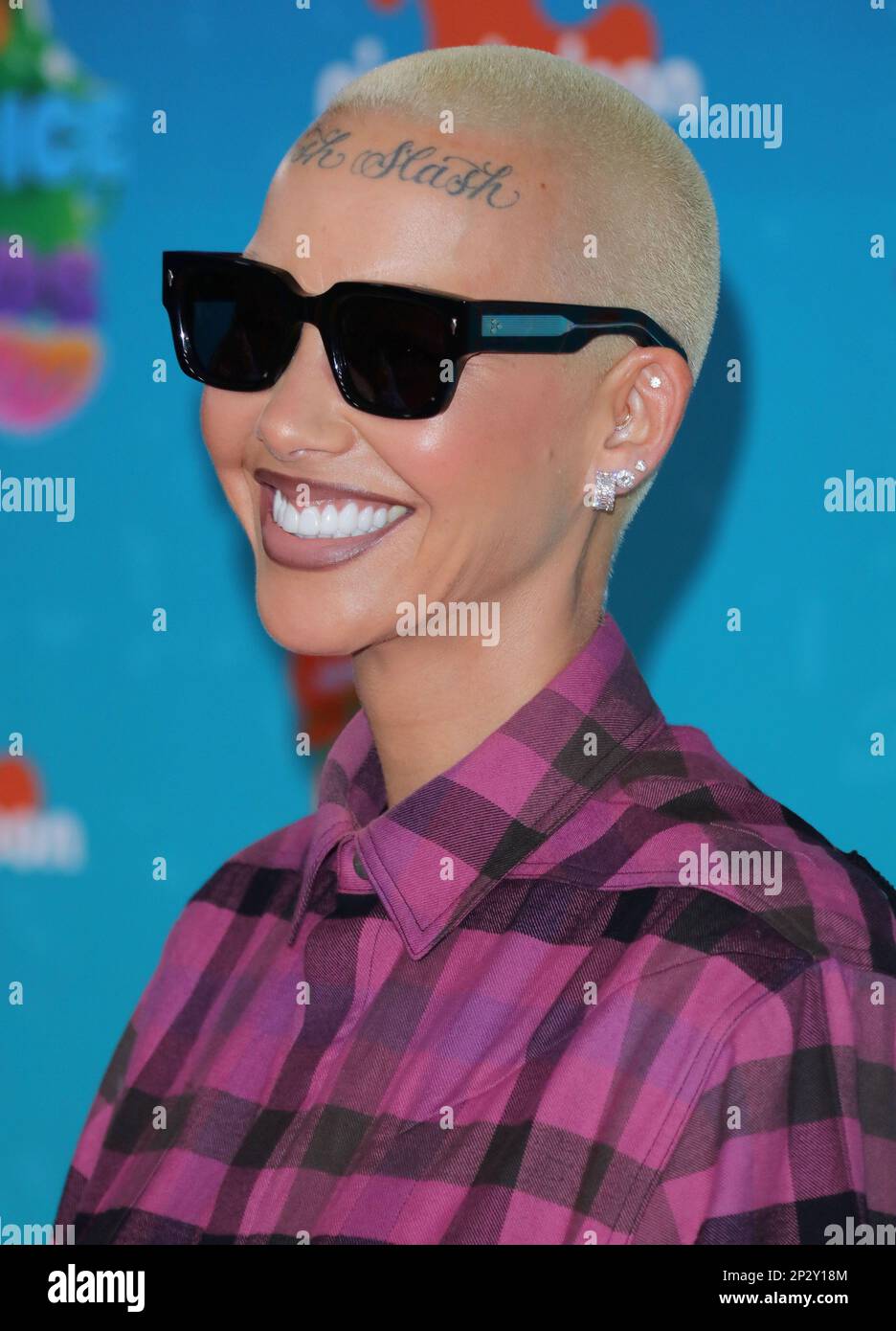 Amber Rose arrives at The 2023 Nickelodeon Kids Choice Awards held at ...