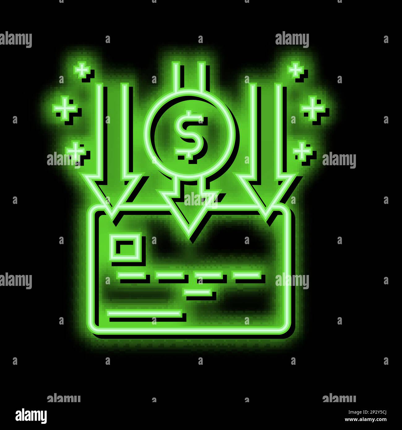enrollment card neon glow icon illustration Stock Vector Image & Art ...