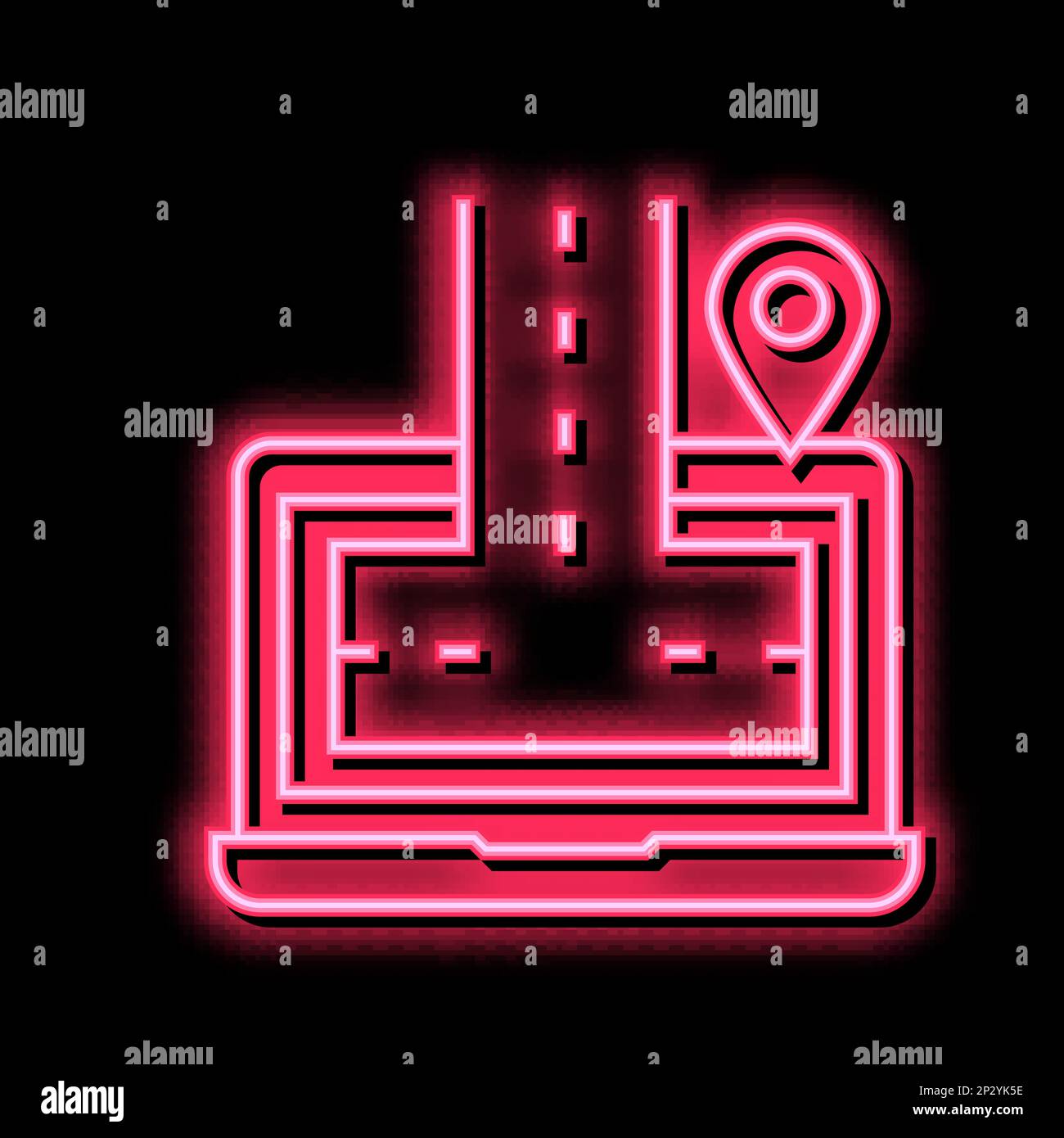 laptop program neon glow icon illustration Stock Vector Image & Art - Alamy
