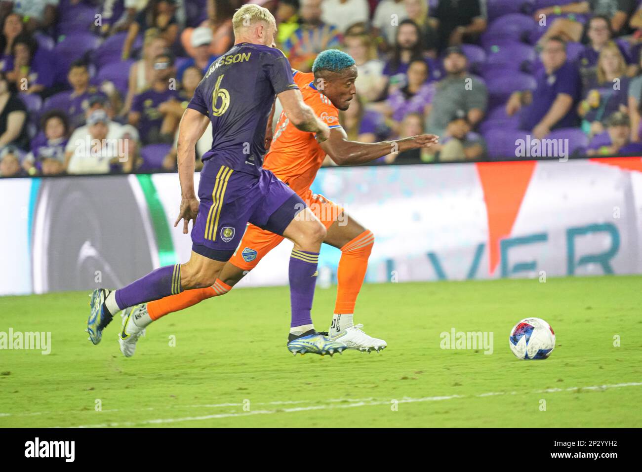 Orlando, Florida, USA, March 4, 2023, FC Cincinnati player Sergio Santos 17 makes a run up