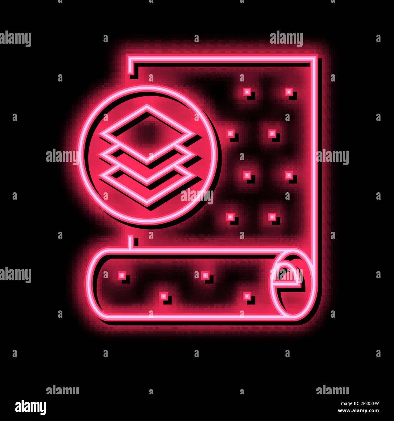 nonwoven wallpaper neon glow icon illustration Stock Vector Image