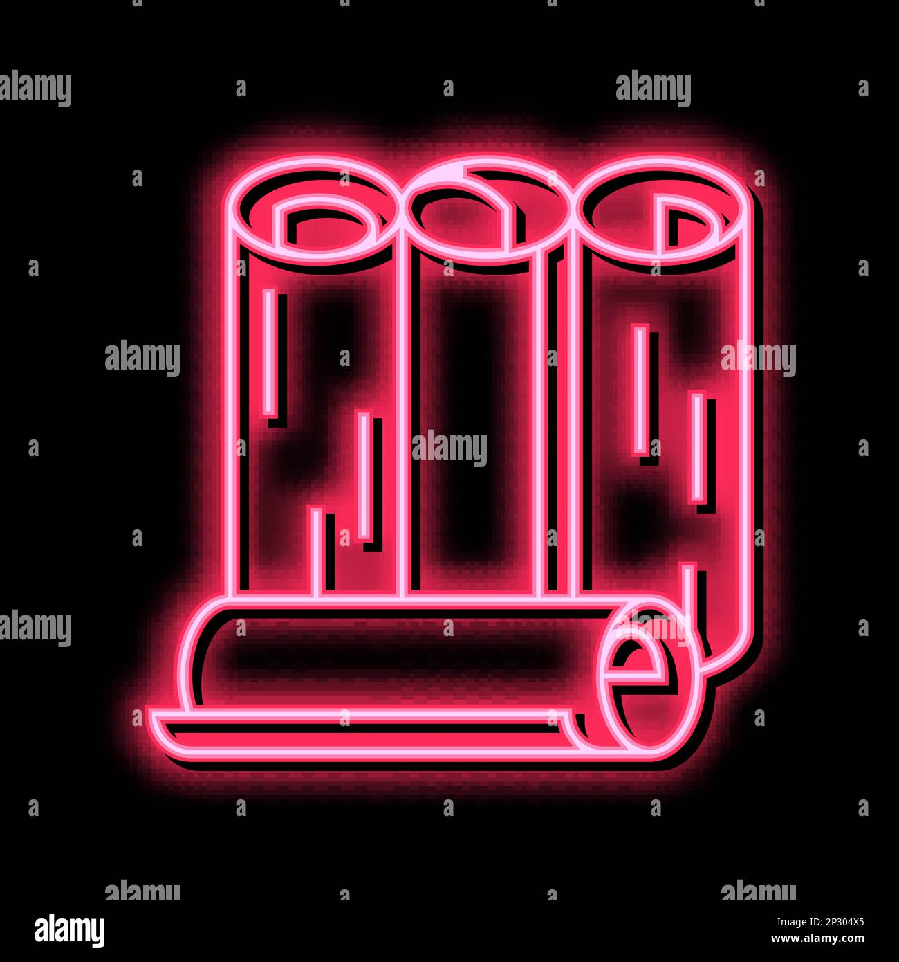 rolls wallpaper neon glow icon illustration Stock Vector Image & Art ...