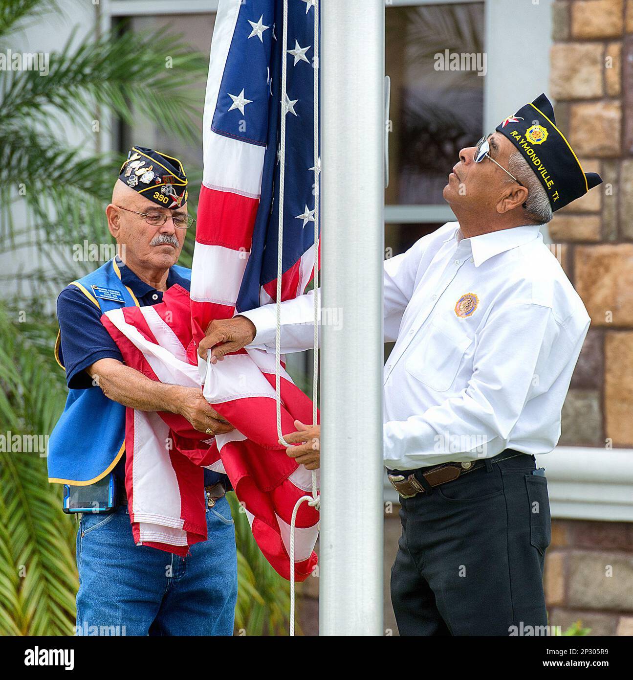 Raymondville American Legion 390 pose members assumed the duties of