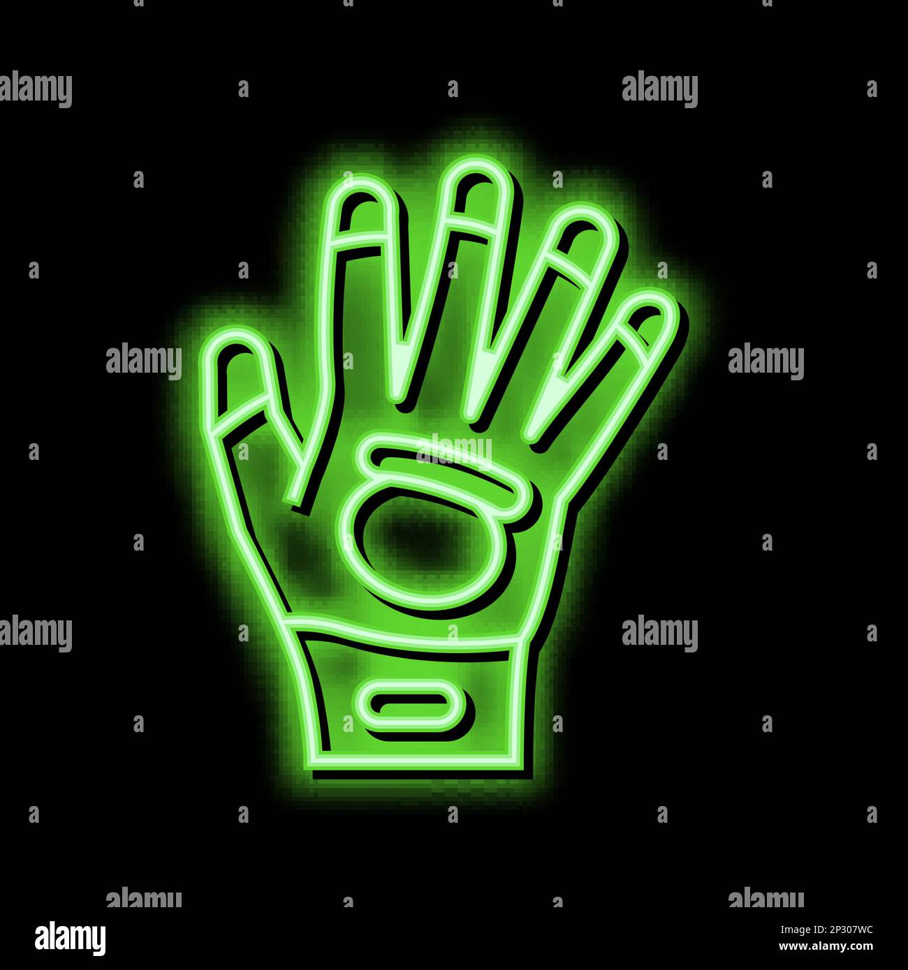 glove for gardening neon glow icon illustration Stock Vector Image ...
