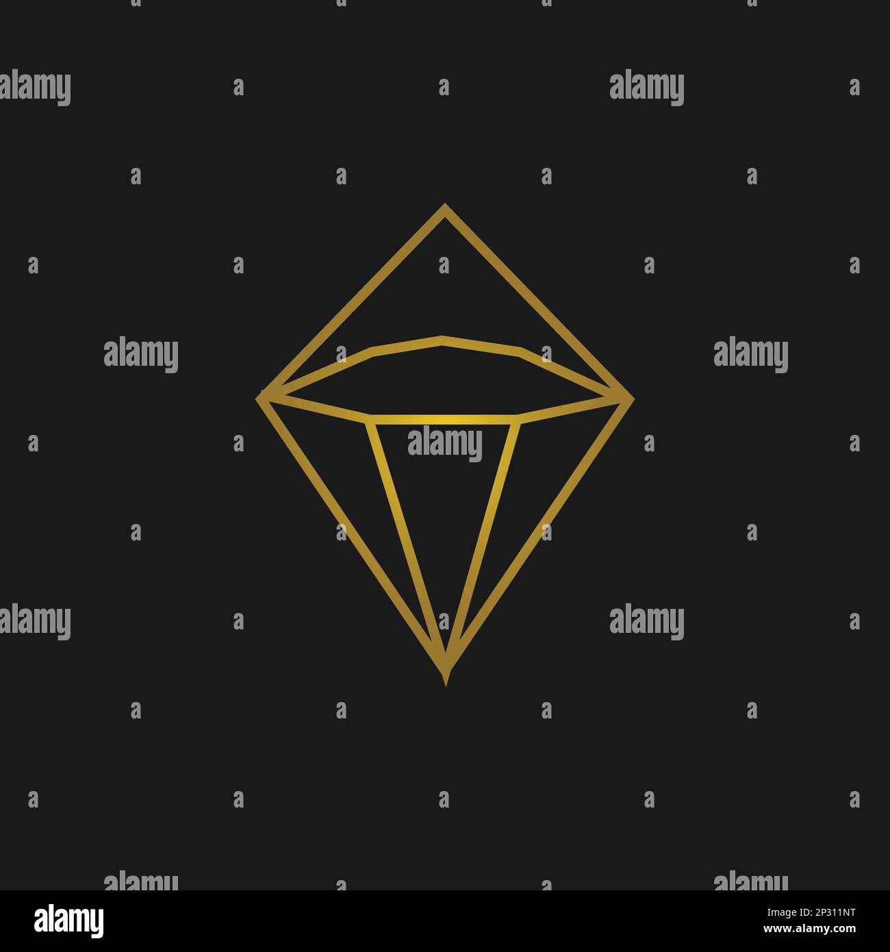 diamond line art geometry logo icon vector.EPS 10 Stock Vector