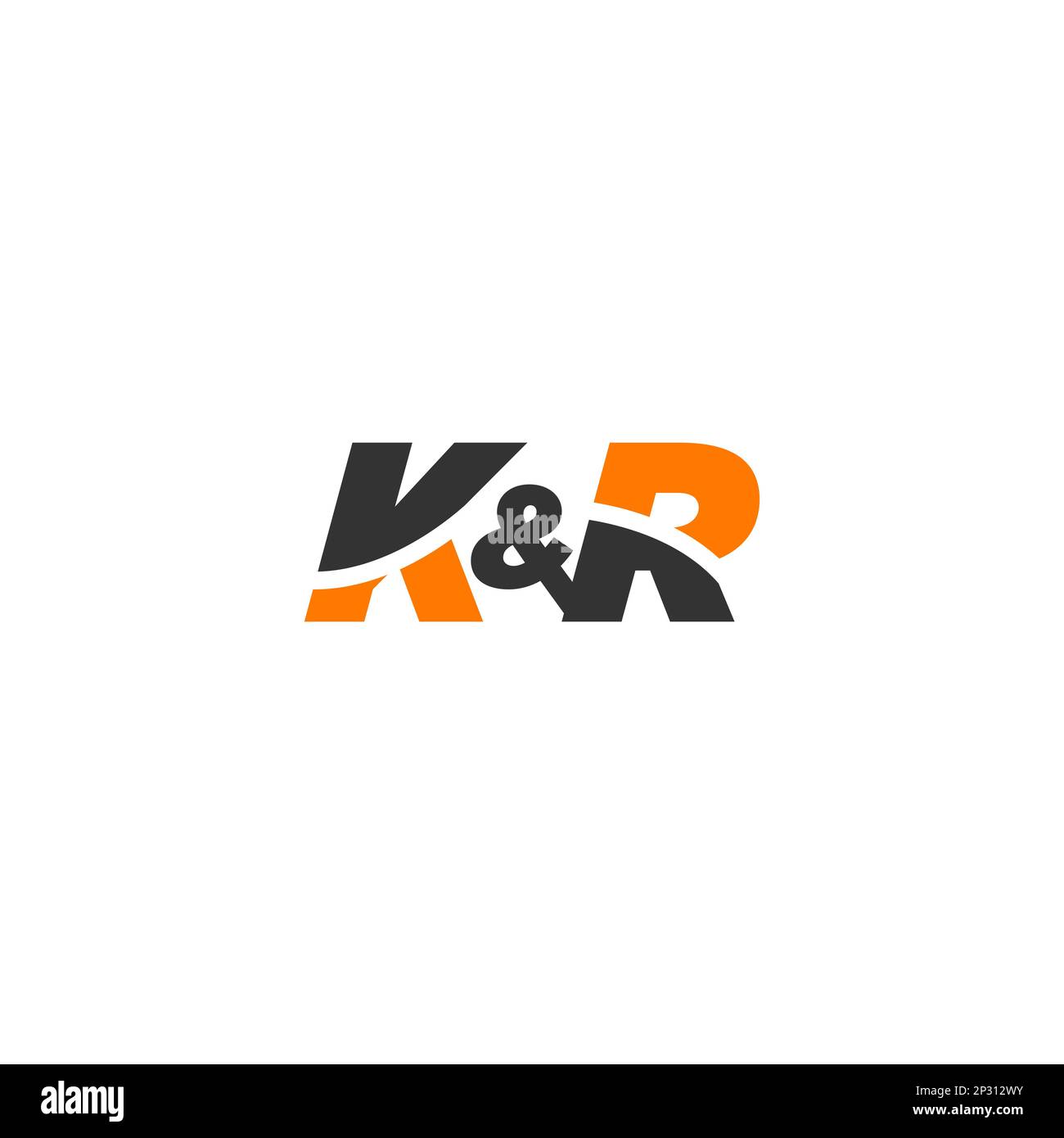 Initial Latter K and R monogram logo design vector. Linear creative minimal monogram symbol.EPS 10 Stock Vector