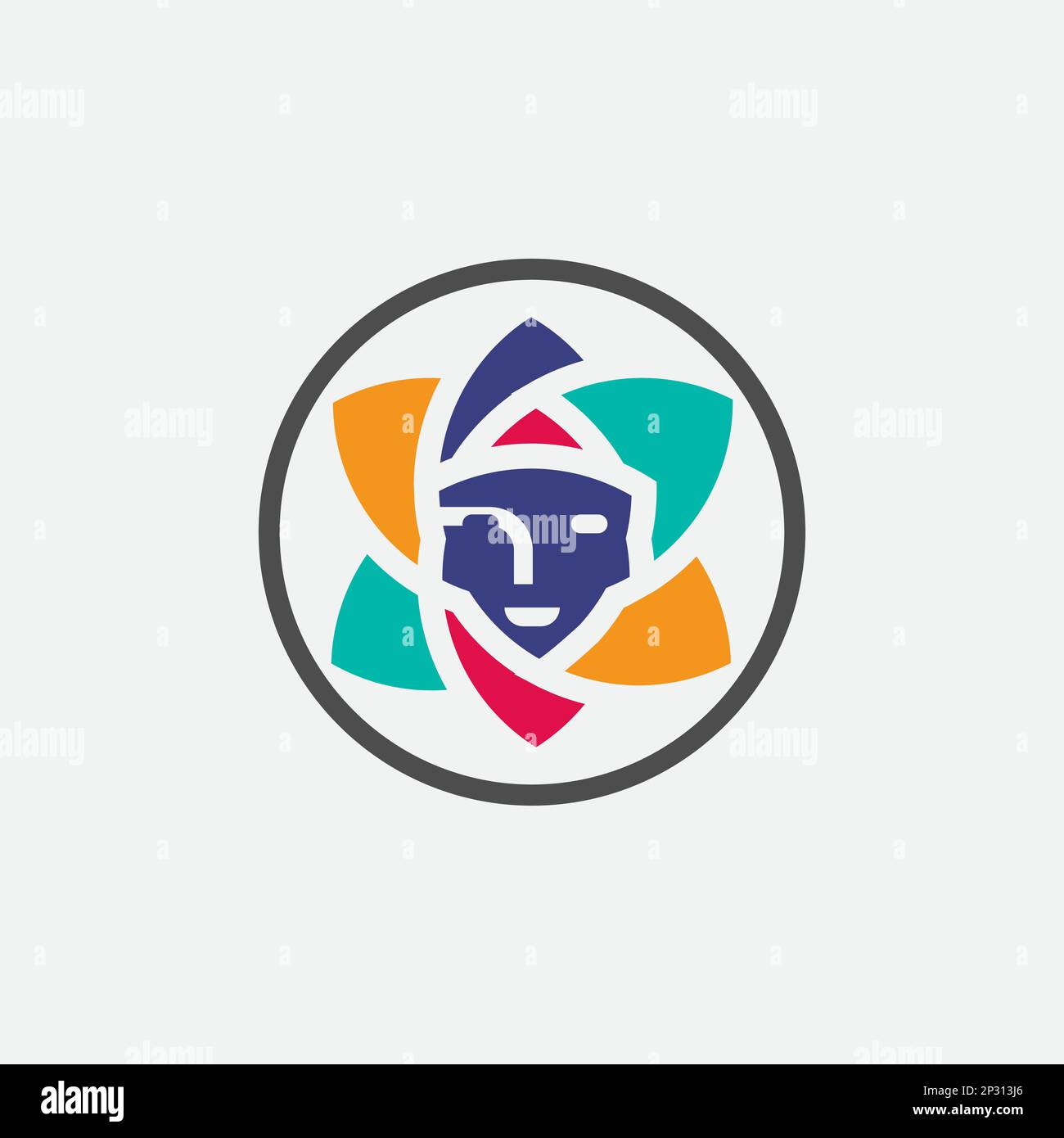 Bipolar disorder icon. Sad and happy logo face. Two halves of face. Smile and depression. Psychiatry sign.EPS 10 Stock Vector
