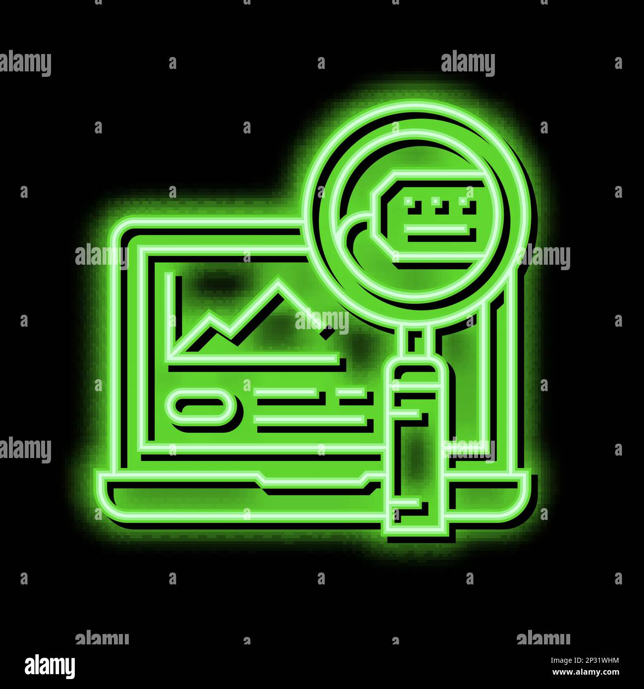 marketing research neon glow icon illustration Stock Vector Image & Art ...