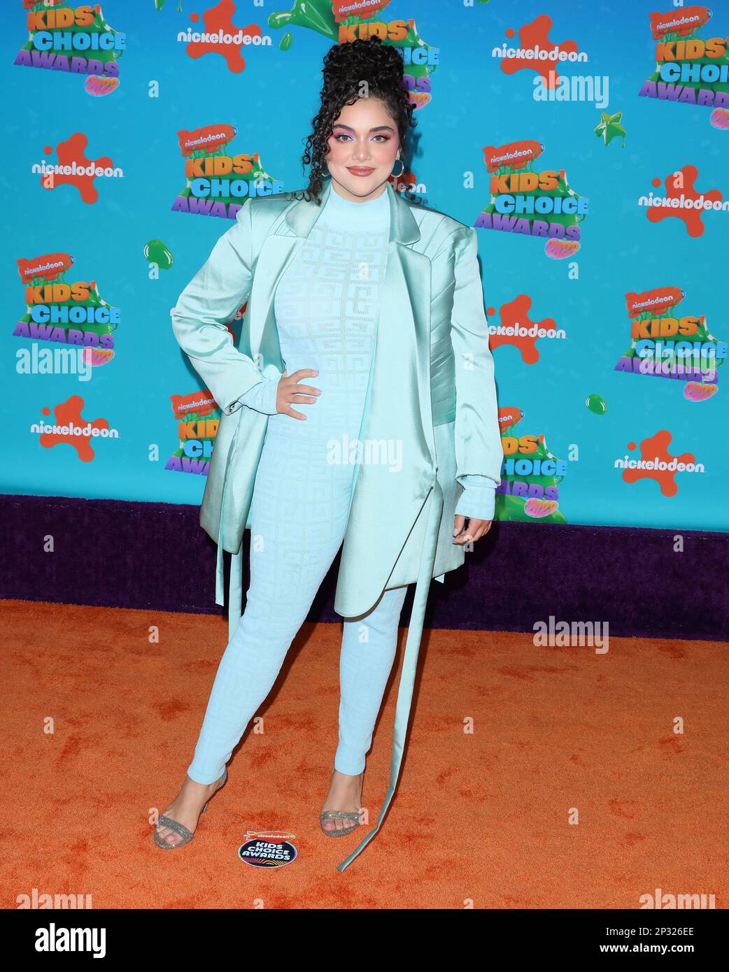 Kiara Pichardo arrives at The 2023 Nickelodeon Kids Choice Awards held