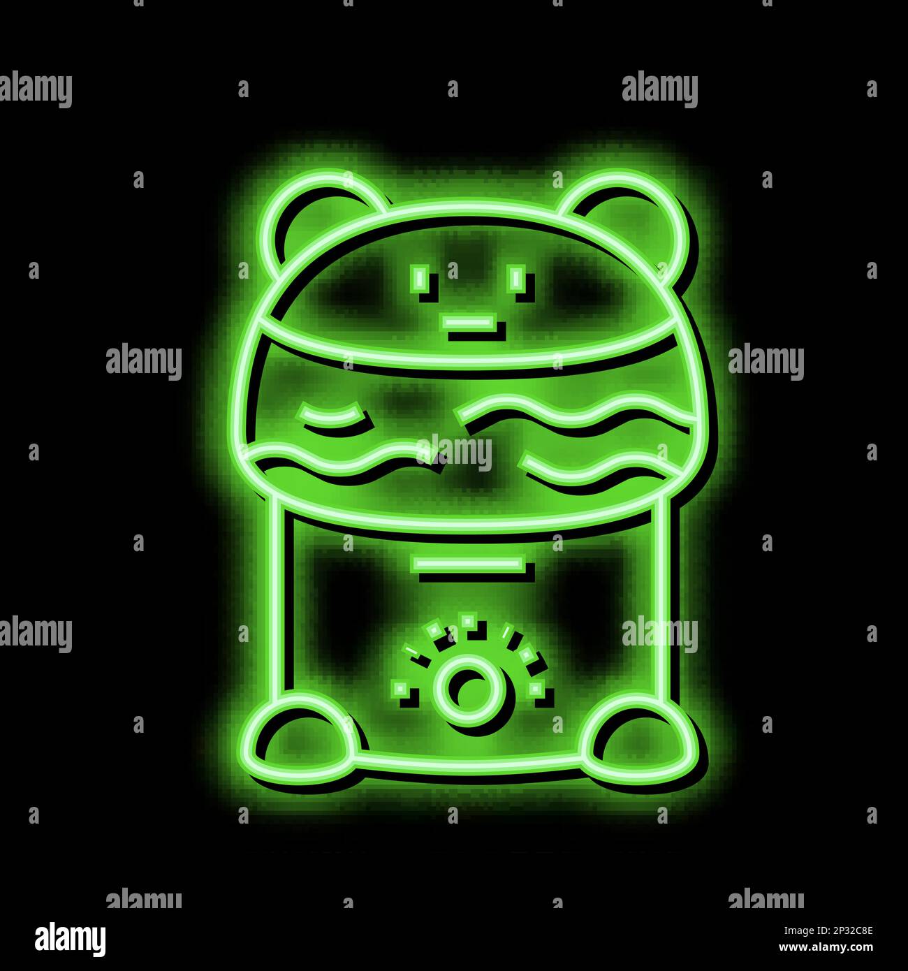 humidifier device baby neon glow icon illustration Stock Vector Image ...