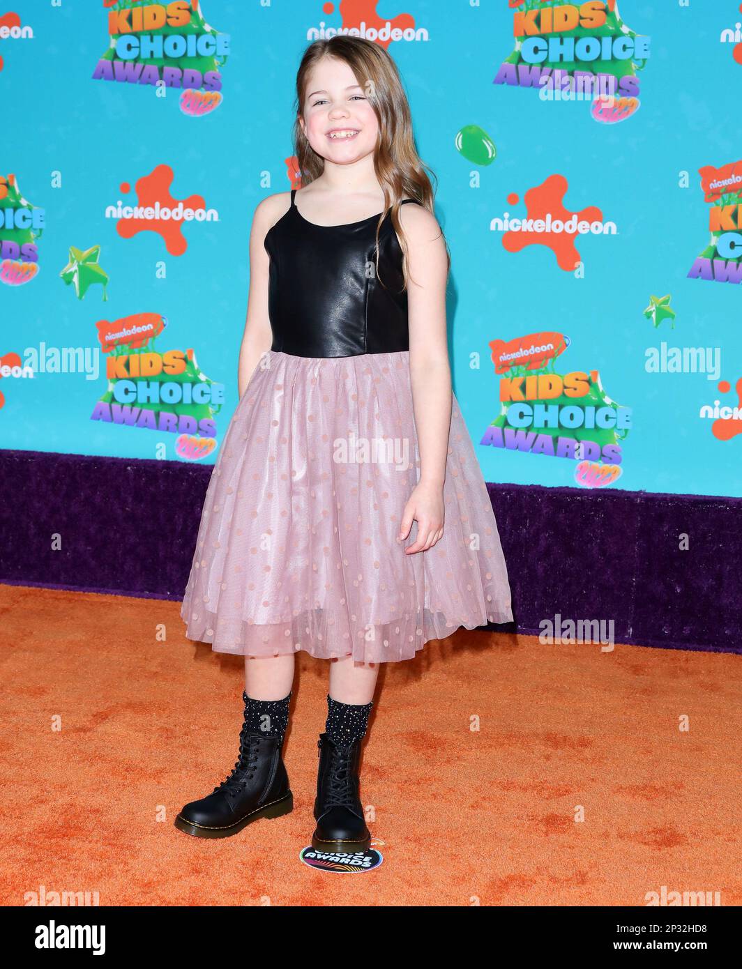 Pyper Braun arrives at The 2023 Nickelodeon Kids Choice Awards held at