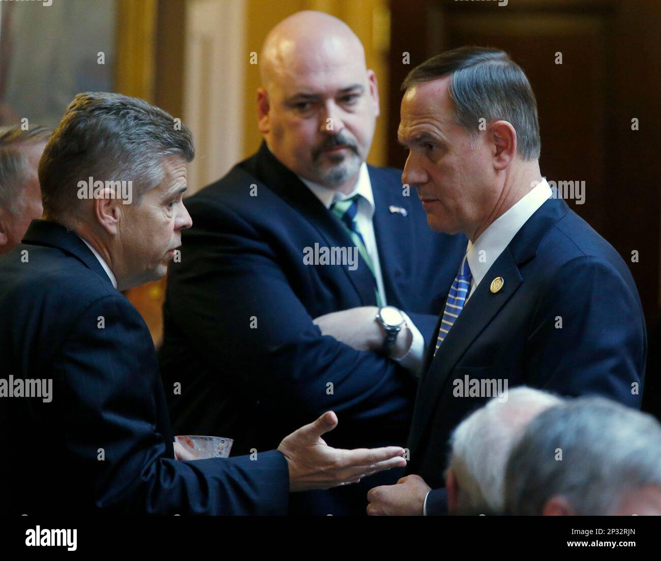 House Majority Leader M. Kirkland Cox, RColonial Heights, left, Del. C