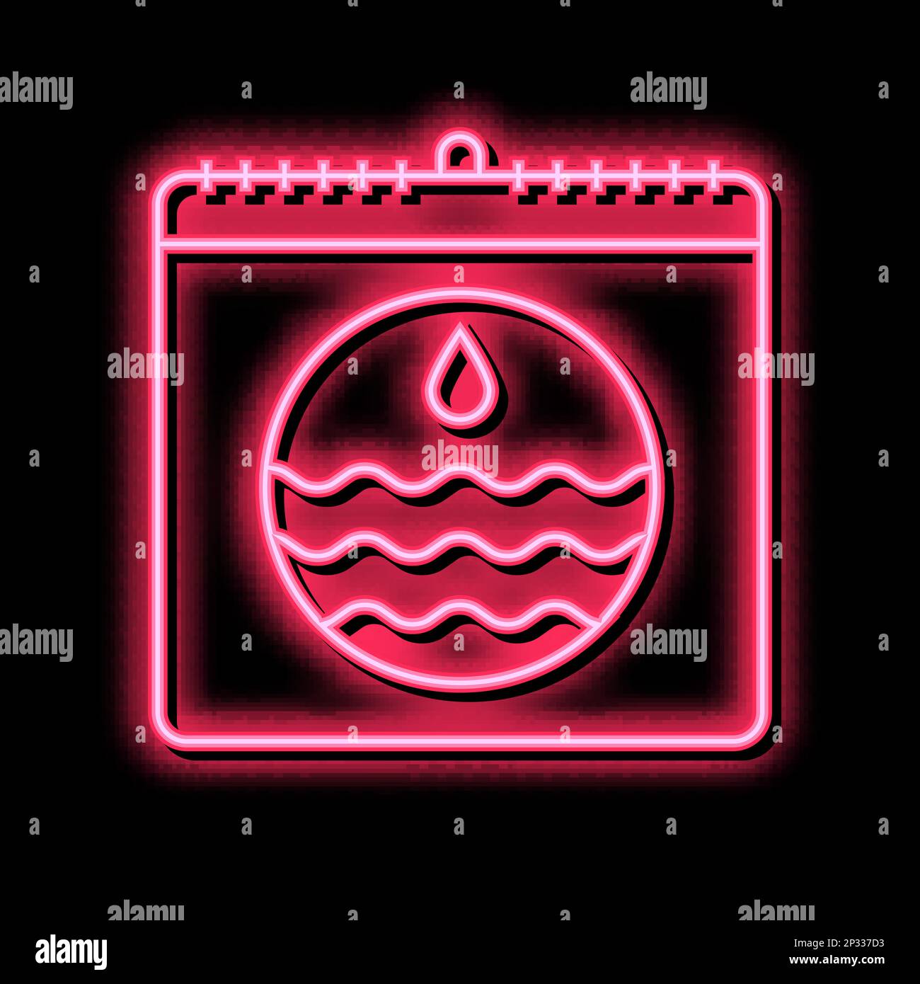 world water day neon glow icon illustration Stock Vector Image & Art