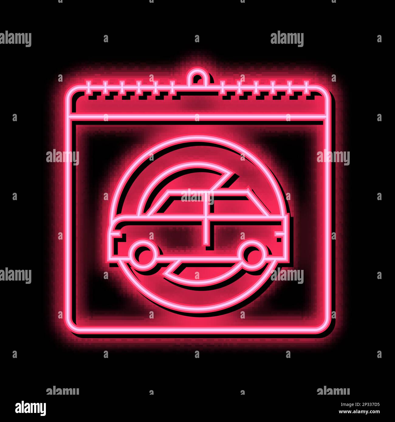 world car-free day neon glow icon illustration Stock Vector Image & Art ...