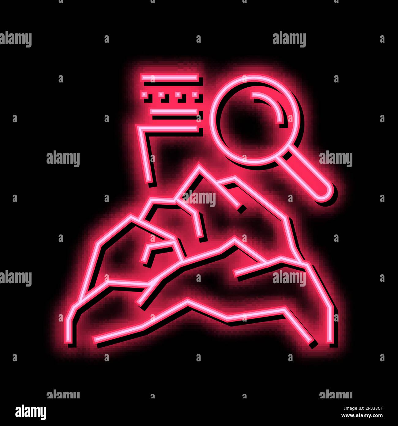 mountain research minerals neon glow icon illustration Stock Vector ...