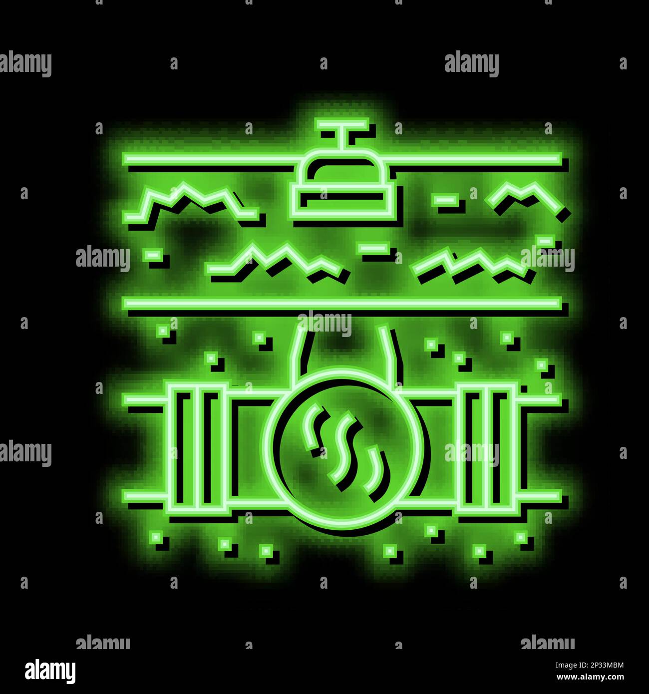 gas communication land neon glow icon illustration Stock Vector Image ...