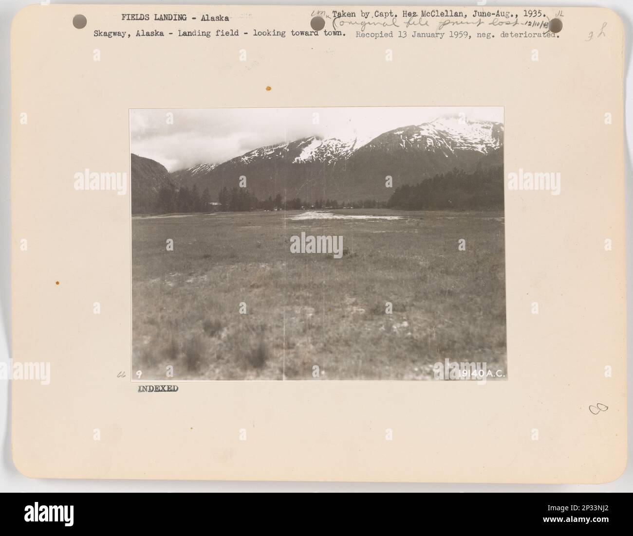 Landing Fields - Alaska - Skagway, Aerial Photograph. Stock Photo