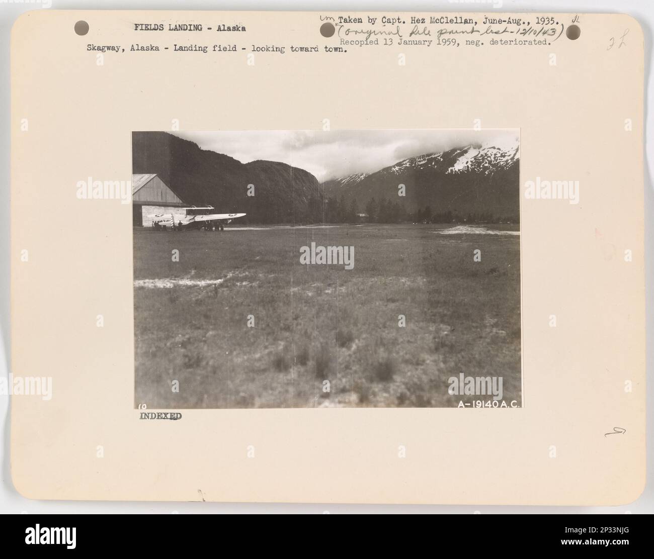 Landing Fields - Alaska - Skagway, Aerial Photograph. Stock Photo