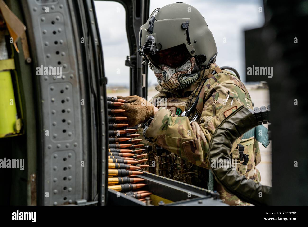 A U.S. Air Force special missions aviator assigned to the 33rd Rescue ...