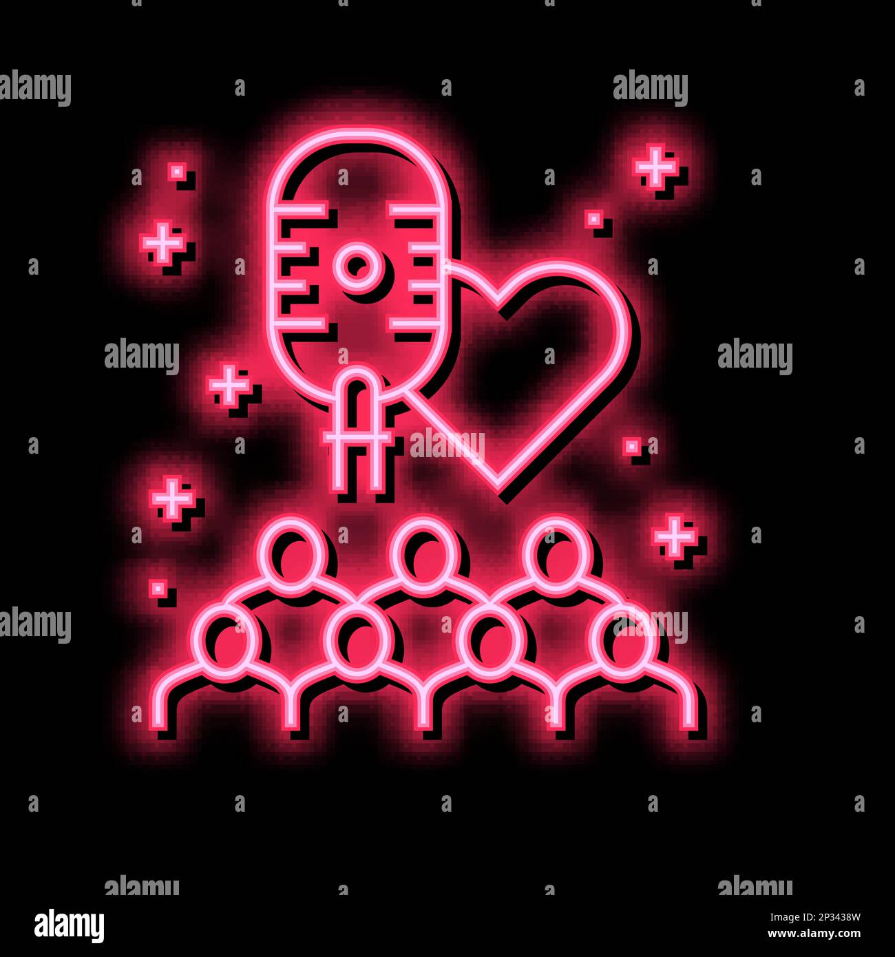 command radio company neon glow icon illustration Stock Vector Image ...
