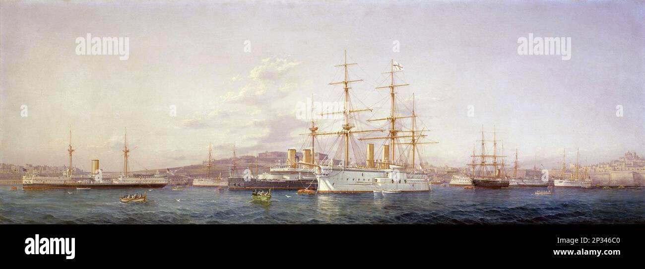 HMS Alexandra at Valletta, Malta Stock Photo Alamy