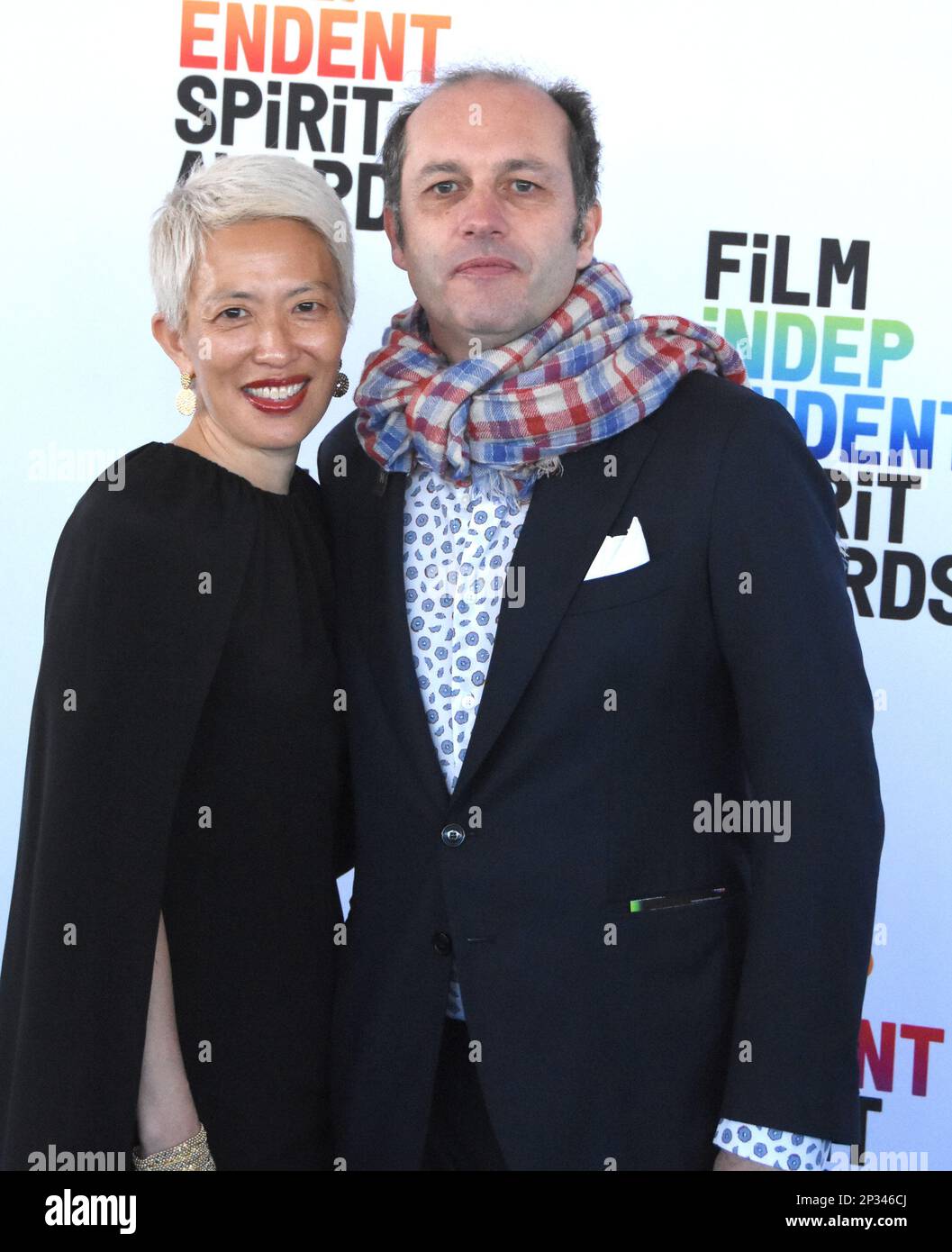 Santa Monica, California, USA 4th March 2023 Producers Theresa Park and Francesco Melzi attend the 2023 Film Independent Spirit Awards on March 4, 2023 at Santa Mlonica Beach in Santa Monica, California, USA. Photo by Barry King/Alamy Live News Stock Photo