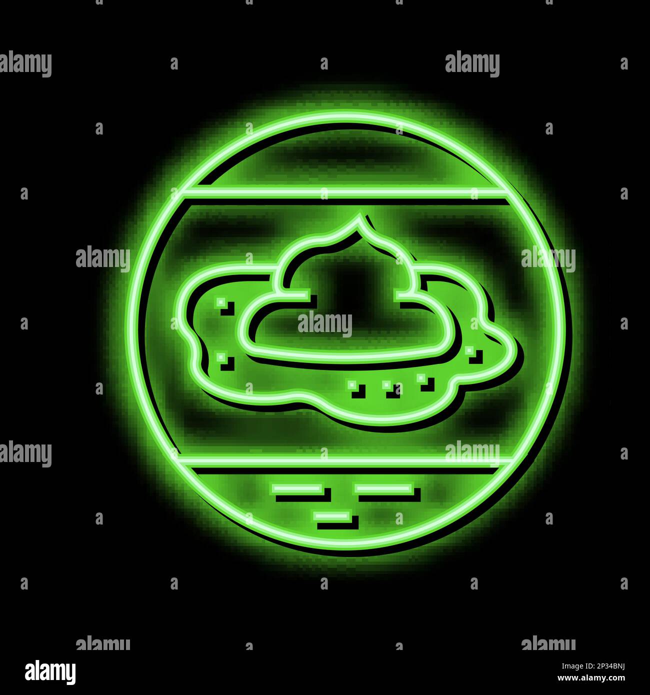 medical cream eczema treat neon glow icon illustration Stock Vector