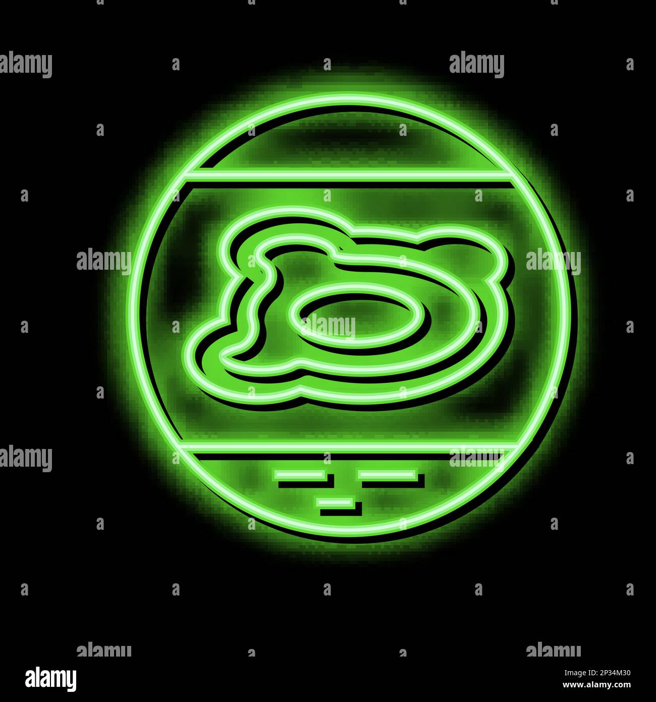 neurodermatitis eczema neon glow icon illustration Stock Vector