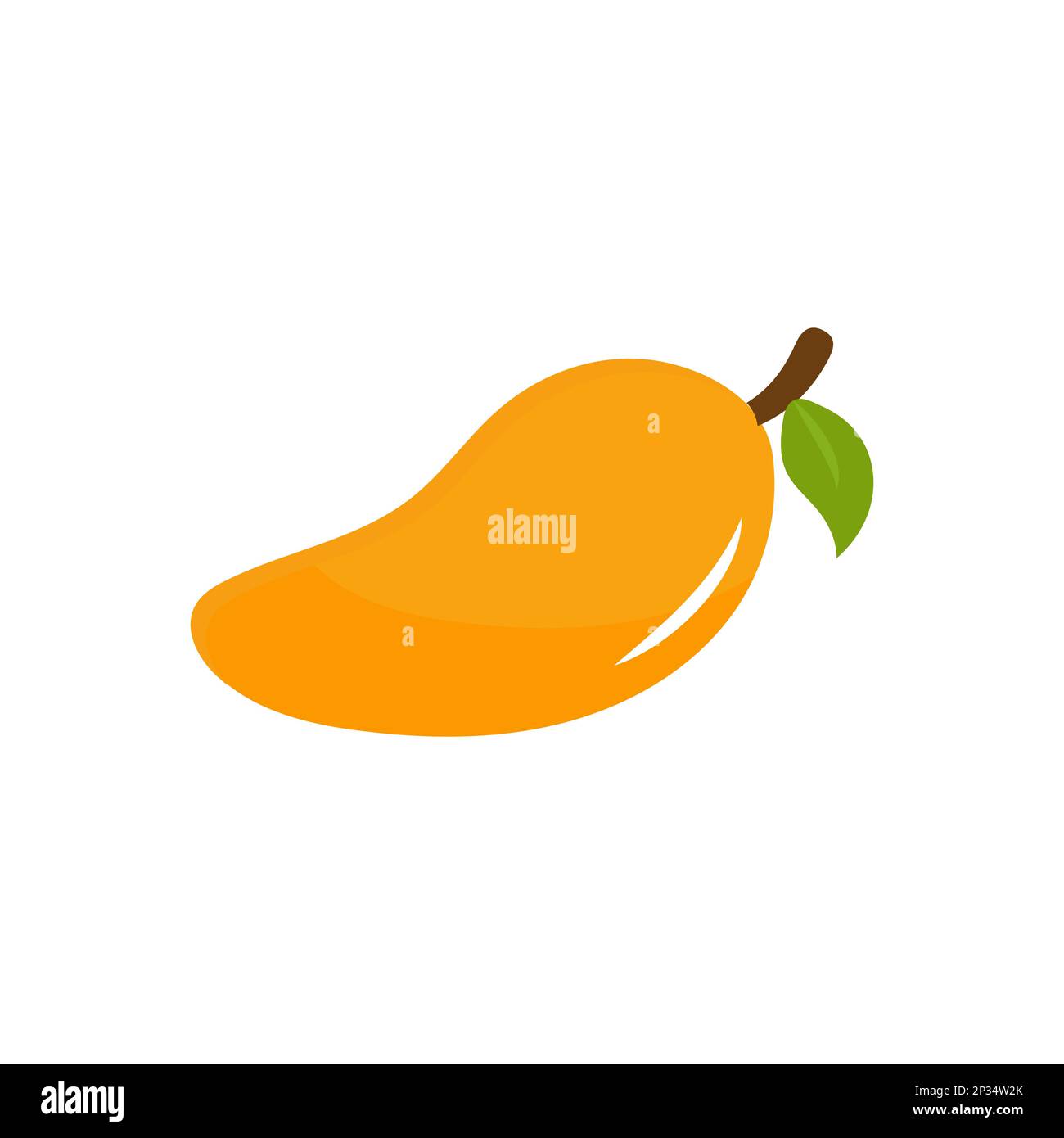 Mango fruit vector icon. Mango in flat style. Vector illustration of ...