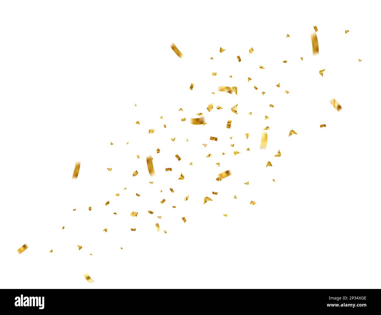 Falling shiny golden confetti Stock Vector