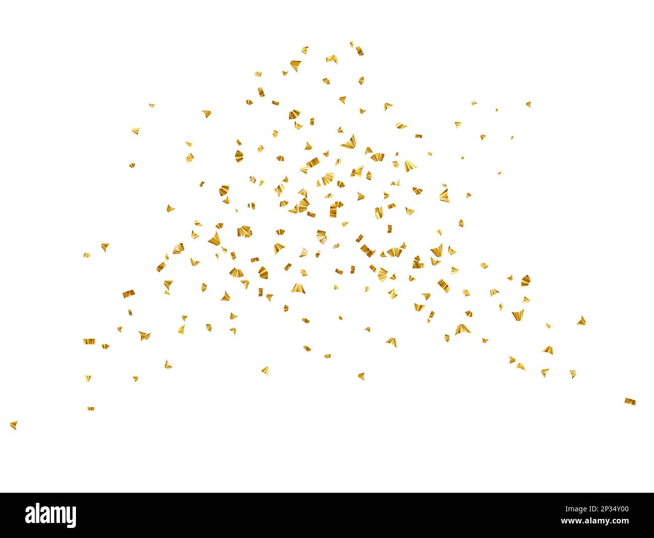Falling shiny golden confetti Stock Vector